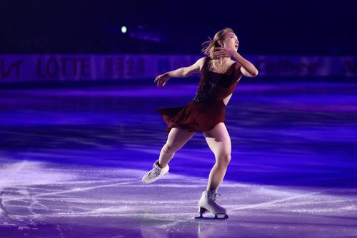フィギュアスケートGPシリーズ第4戦NHK杯のエキシビションに臨む坂本（撮影・河田真司）