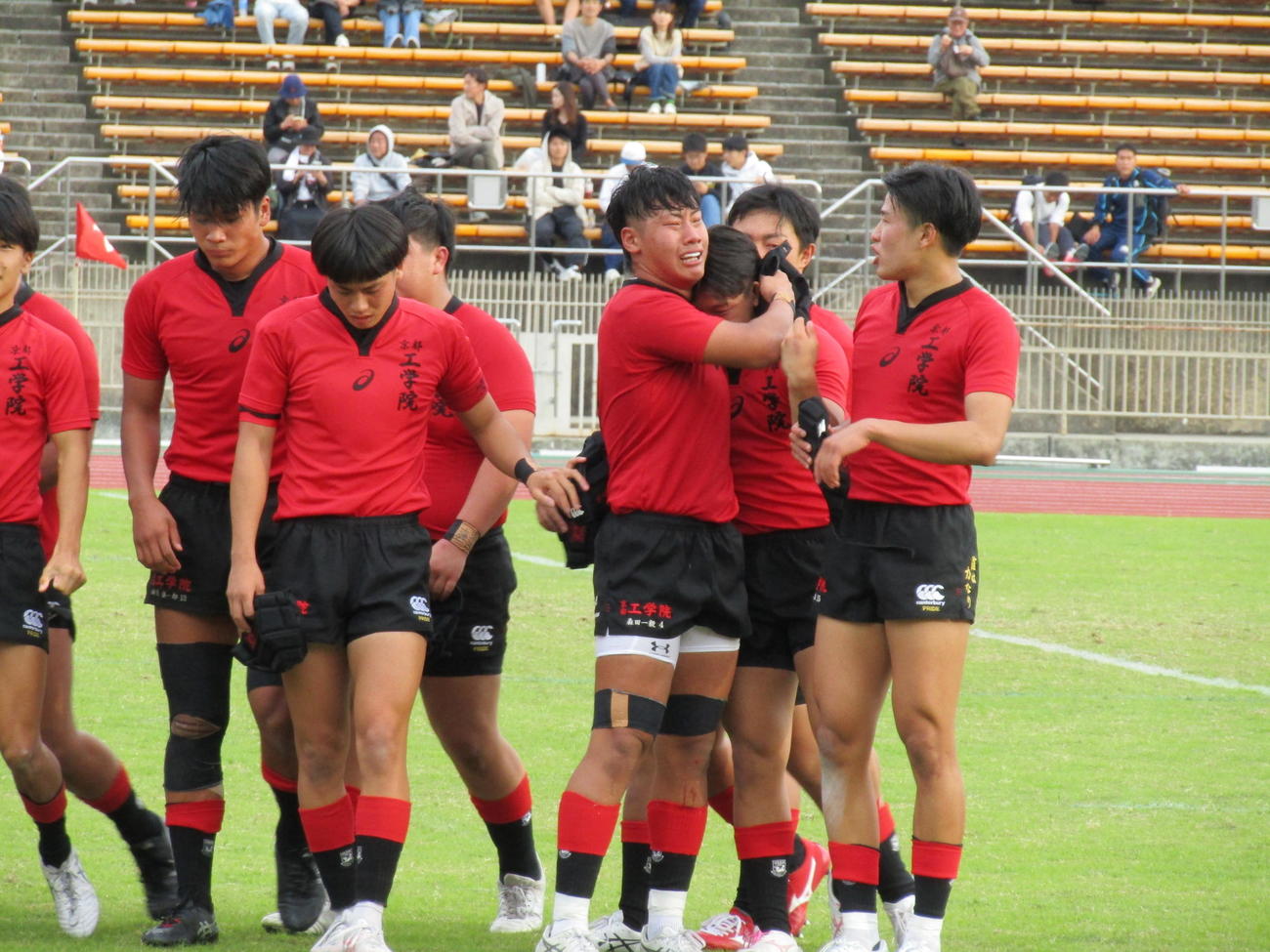 現校名で初めて花園出場を決めた京都工学院（撮影・横田和幸）