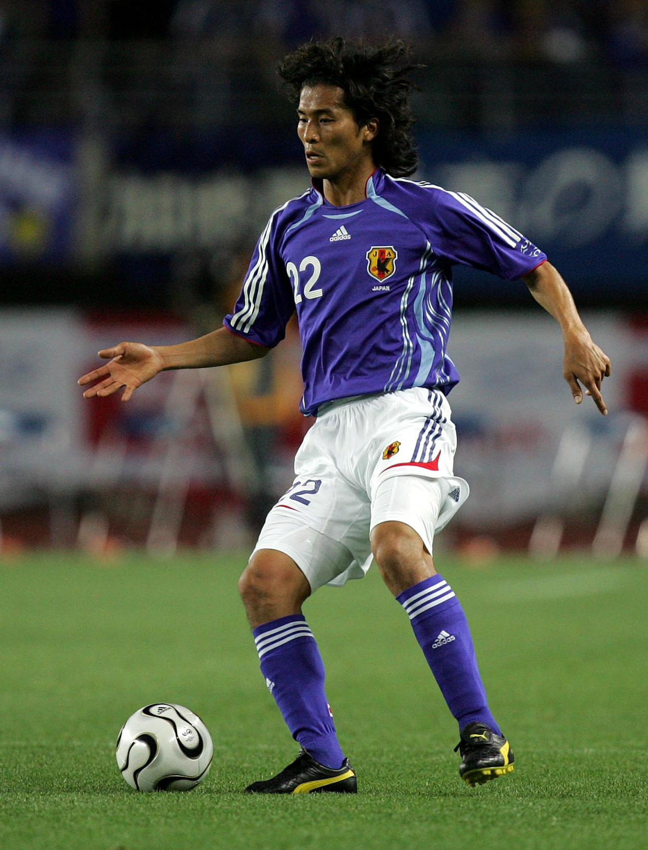 サッカー日本代表時代の中沢佑二さん（2006年5月9日撮影）