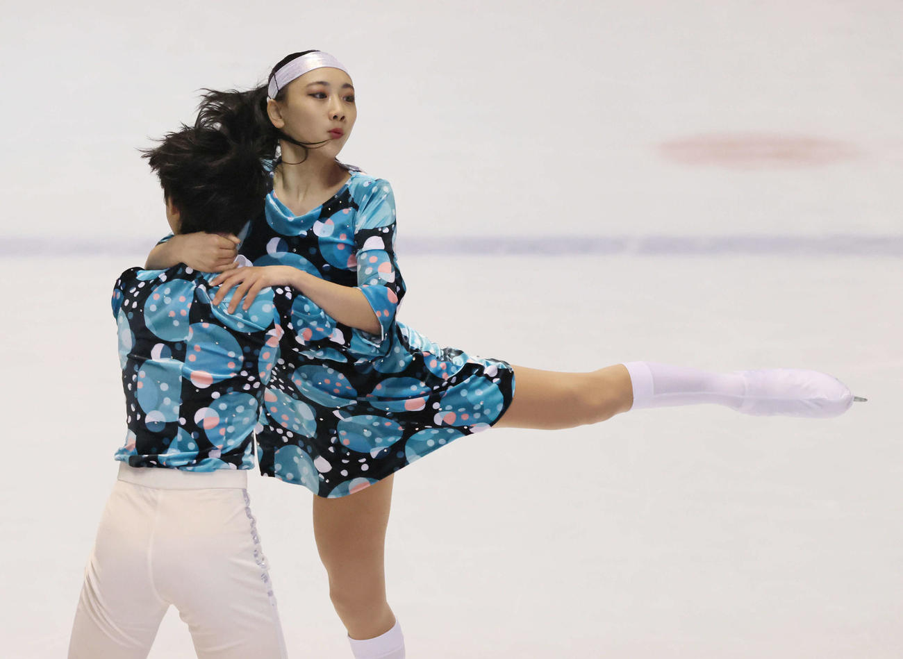 ジュニアアイスダンス（リズムダンス）　吉田菫＆小河原泉颯（撮影・加藤孝規）