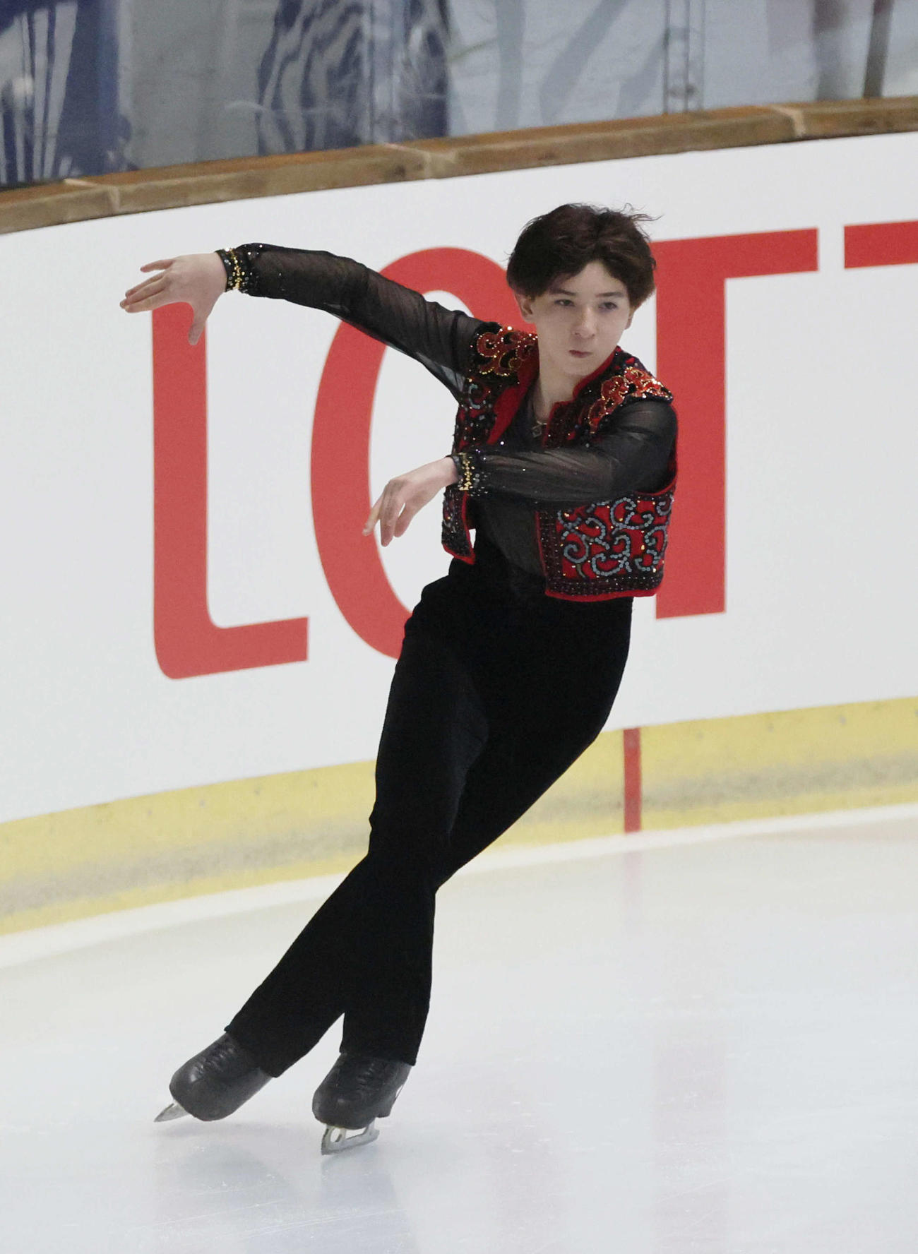 ジュニア男子（ショートプログラム）　中田瑠士（撮影・加藤孝規）