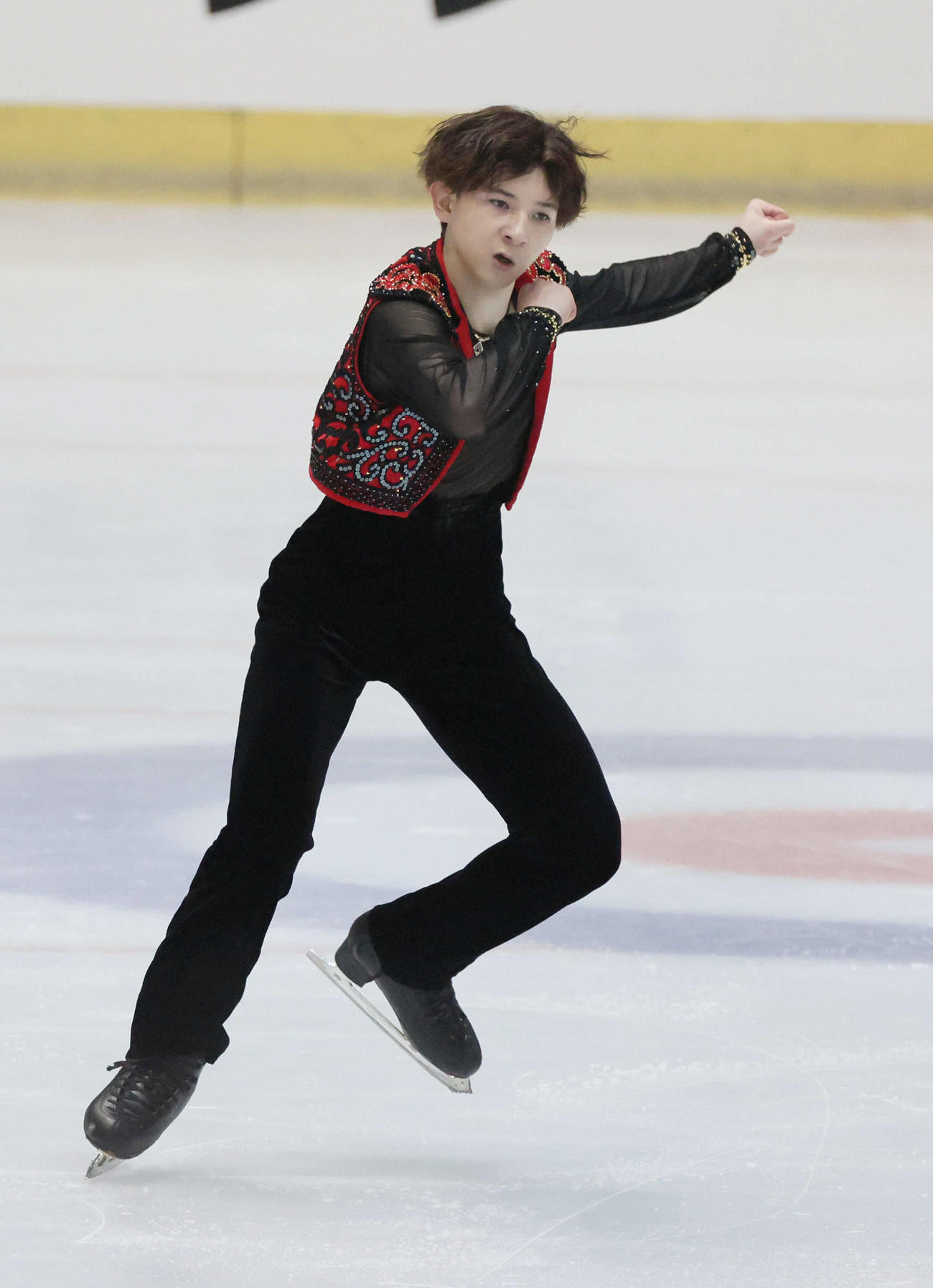 ジュニア男子（ショートプログラム）　中田瑠士（撮影・加藤孝規）