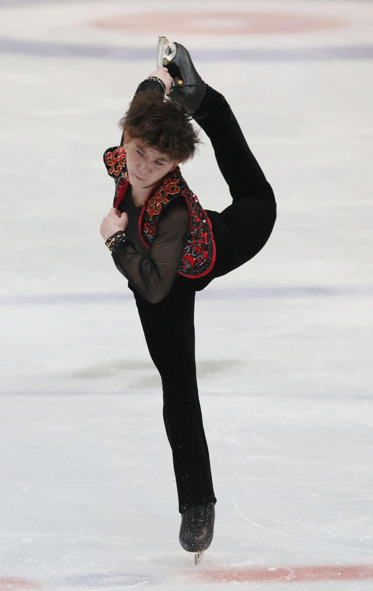 ジュニア男子（ショートプログラム）　中田瑠士（撮影・加藤孝規）