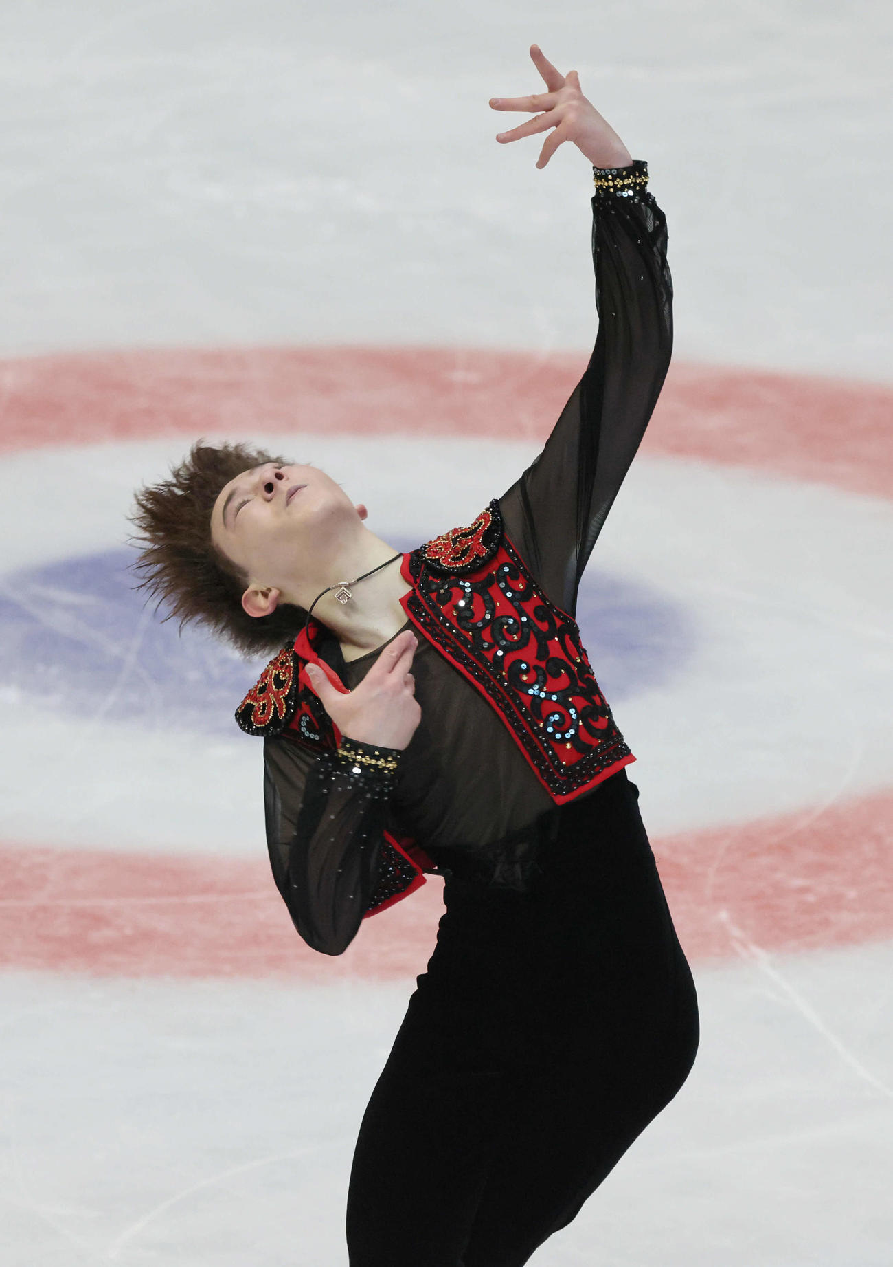 ジュニア男子（ショートプログラム）　中田瑠士（撮影・加藤孝規）