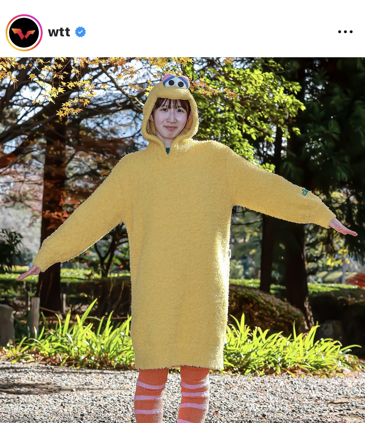 23年12月のWTTファイナル女子大会を振り返る投稿で掲載されたコスプレ姿の早田ひな（WTTのインスタグラムから）