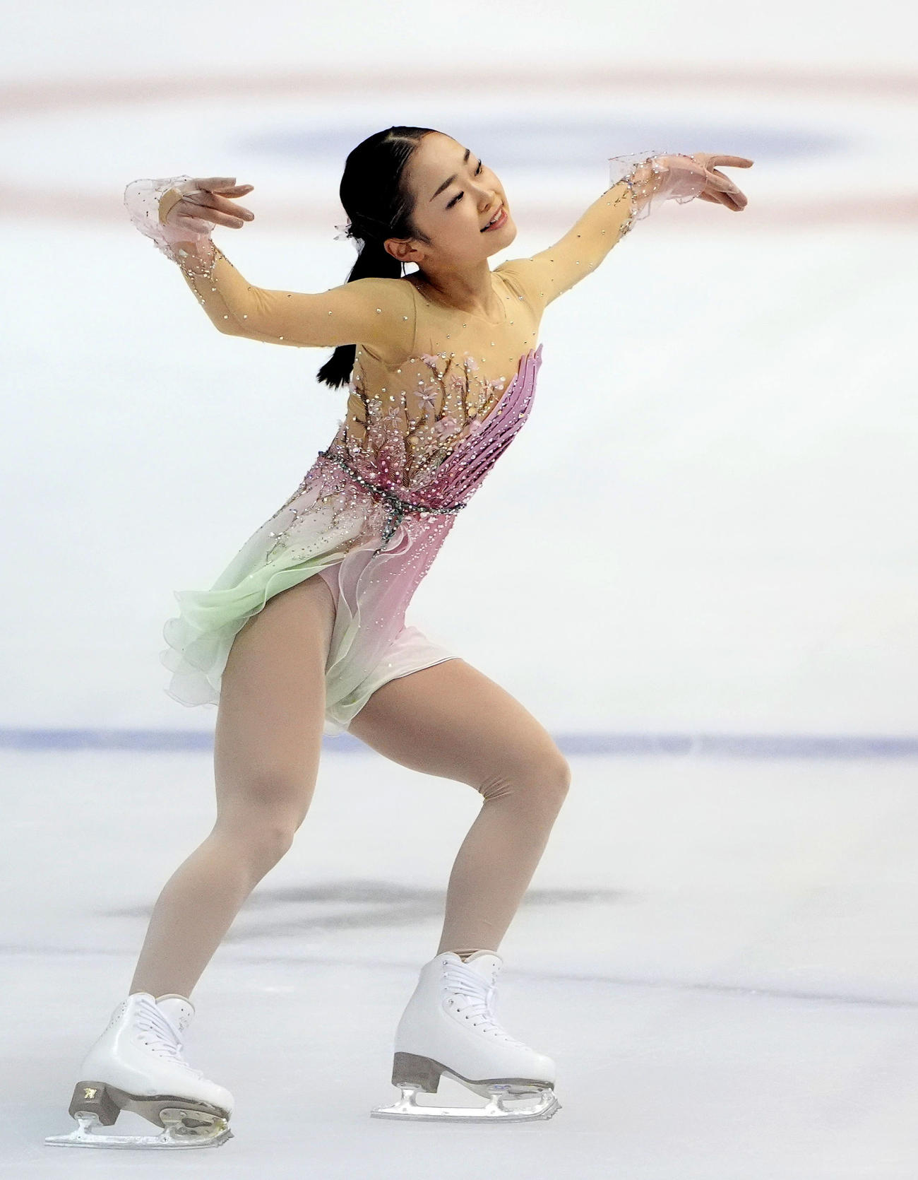 女子で史上初の4連覇を果たした島田麻央のフリー（共同）