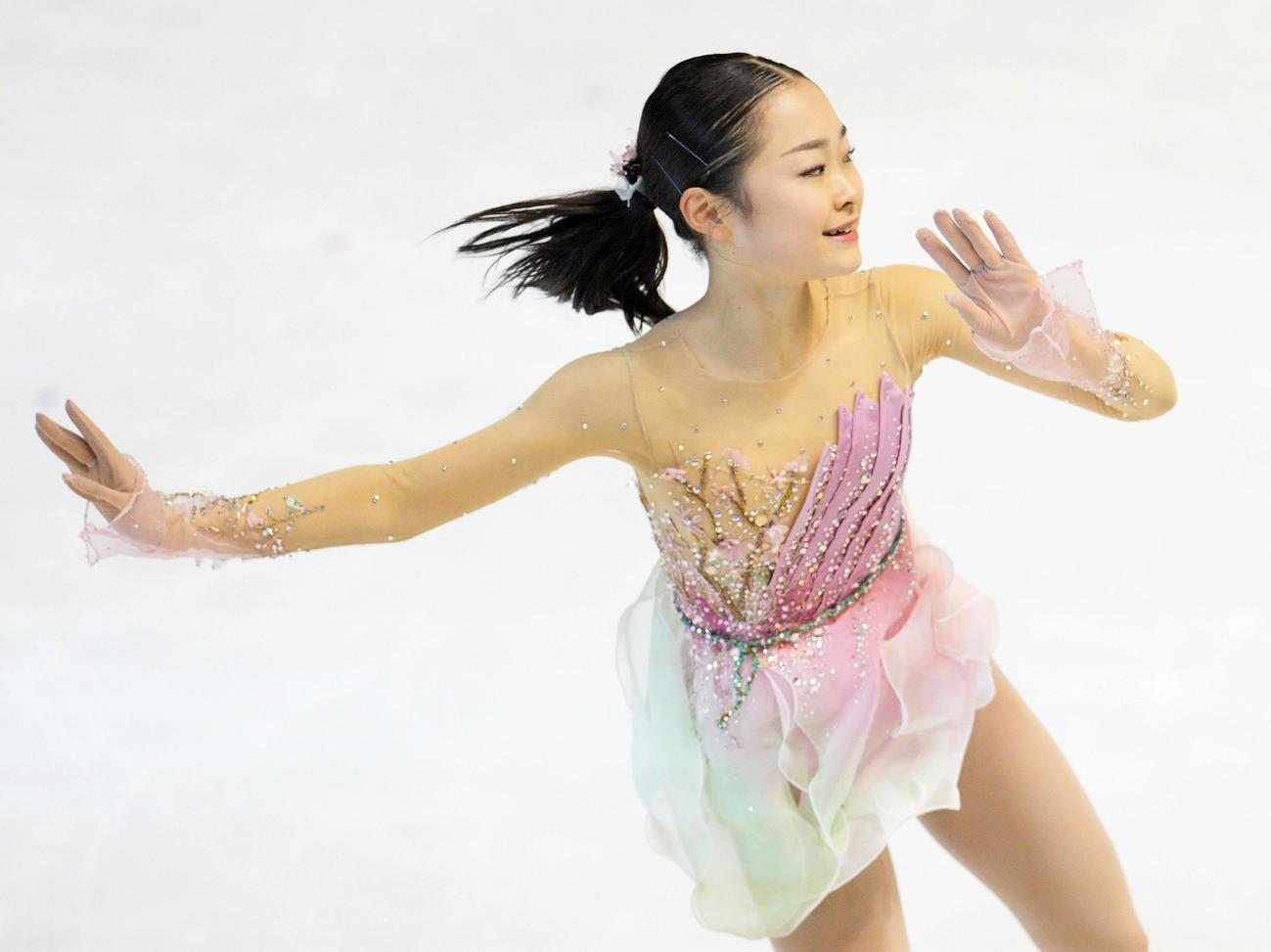 女子で史上初の4連覇を果たした島田麻央のフリー（共同）