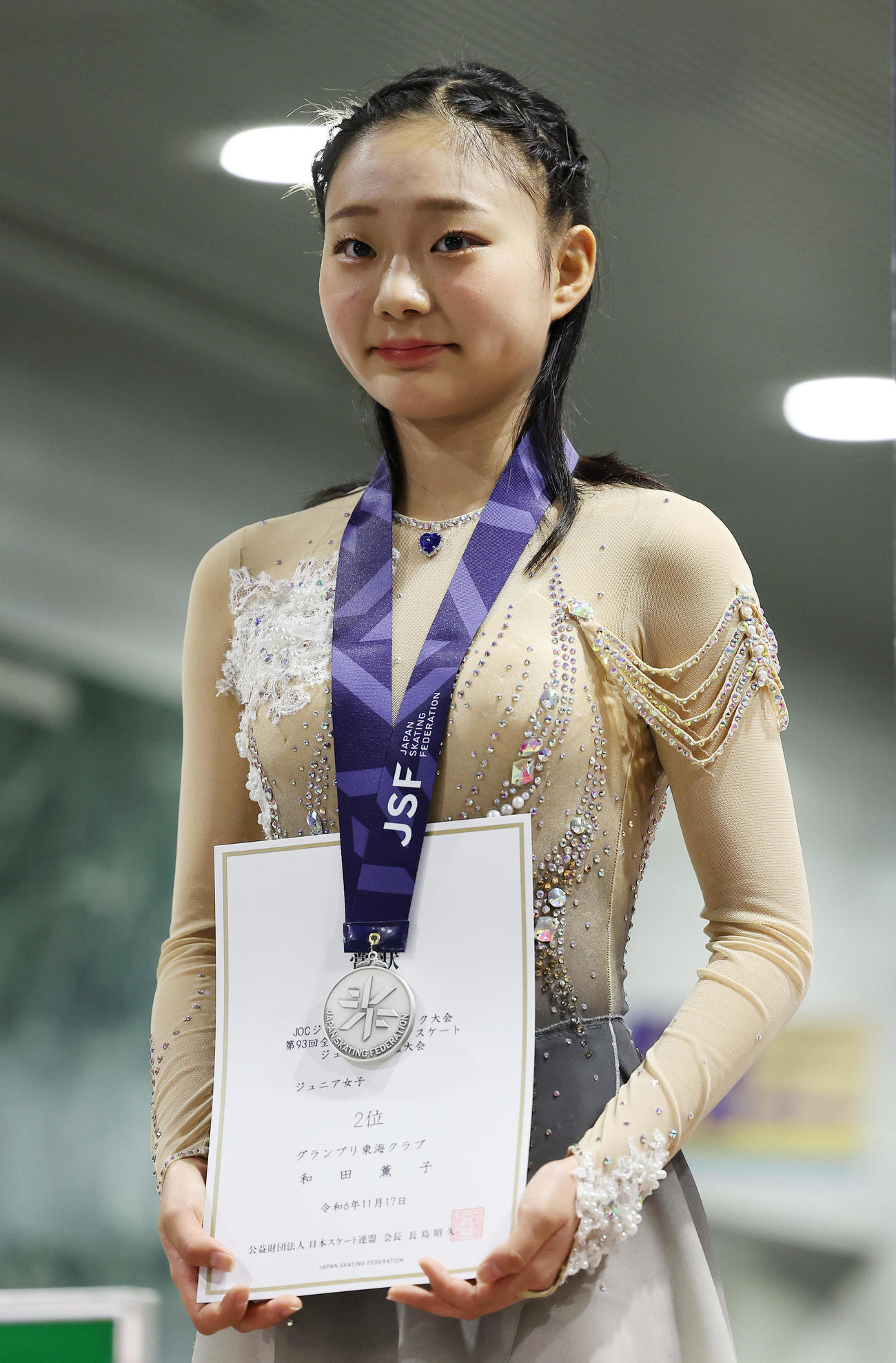 全日本ジュニア選手権で2位となった和田薫子（撮影・前田充）