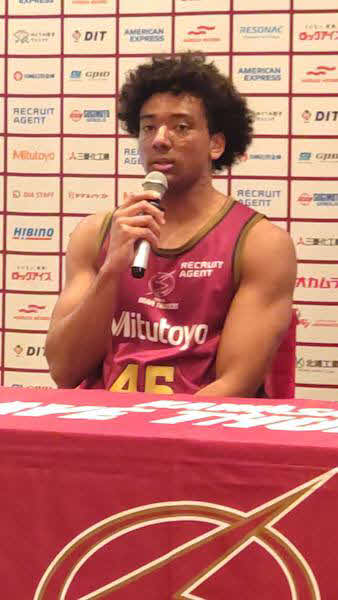 B1川崎に特別指定選手として加入した大東文化大4年の山内ジャヘル琉人（撮影・沢田啓太郎）
