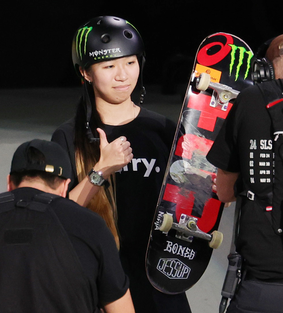 女子予選に臨む赤間（撮影・野上伸悟）