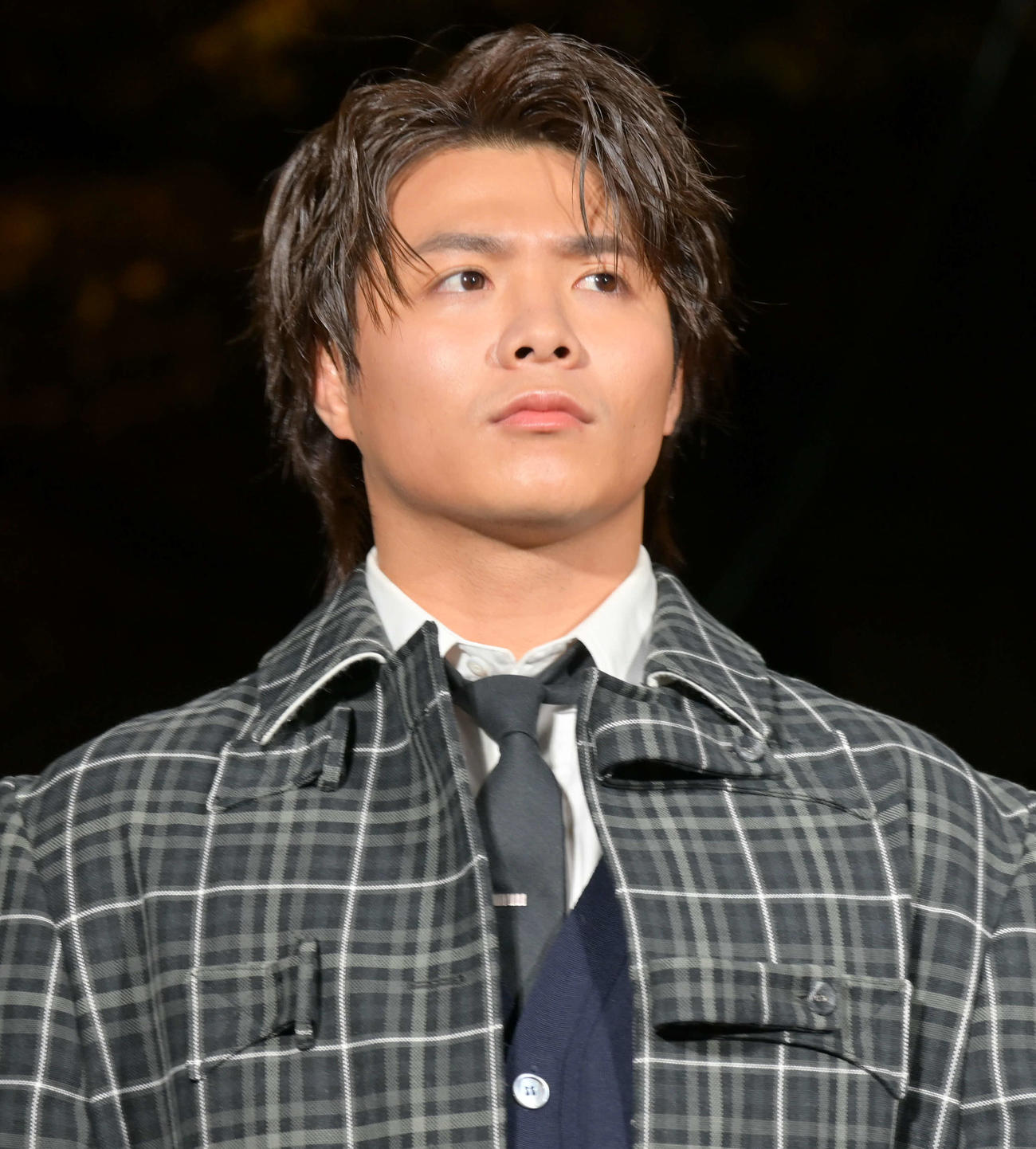 西新宿イルミネーションマーケット点灯式に出席した阿部一二三（撮影・飯岡大暉）