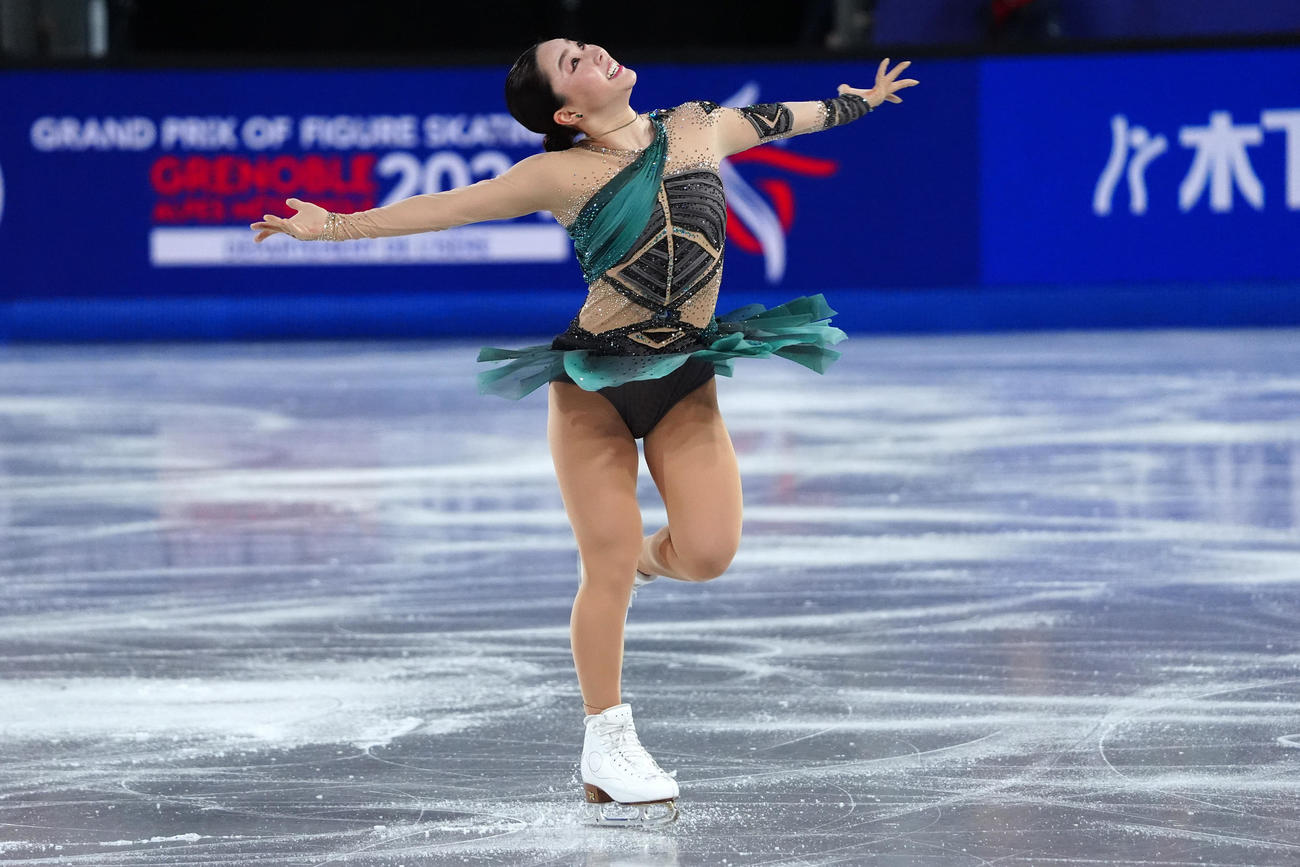 グランプリ（GP）ファイナル　女子SP　演技する樋口新葉（撮影　パオロ・ヌッチ）