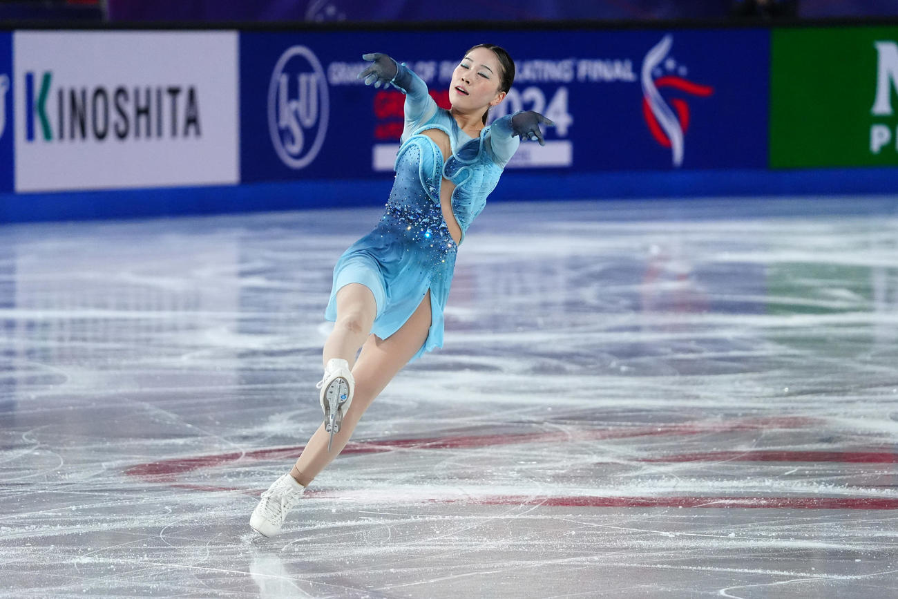 グランプリ（GP）ファイナル　女子SP　演技する吉田陽菜（撮影　パオロ・ヌッチ）