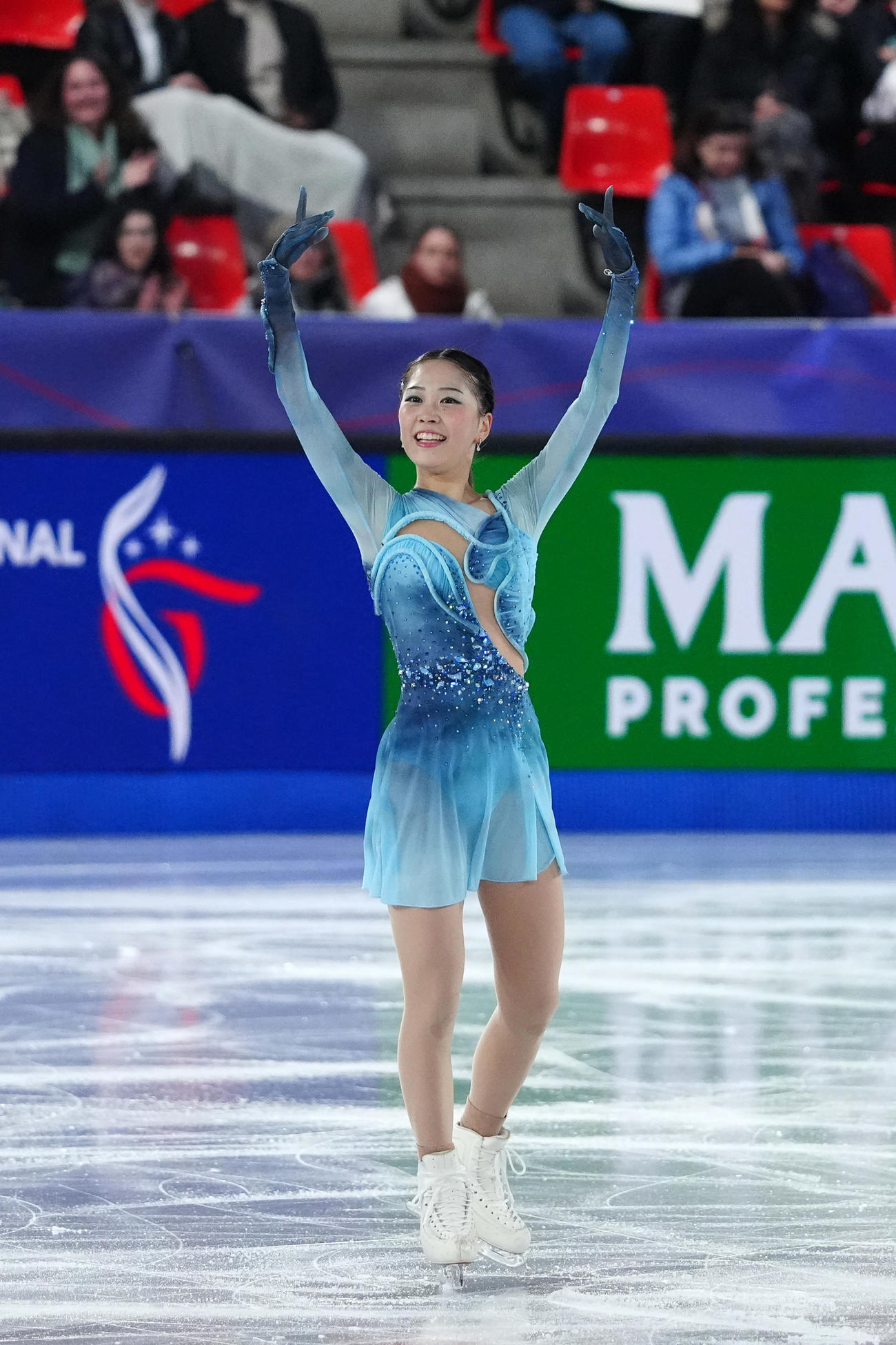 グランプリ（GP）ファイナル　女子SP　演技する吉田陽菜（撮影　パオロ・ヌッチ）