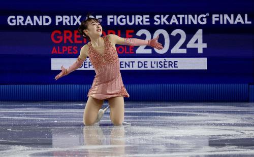 グランプリ(GP)ファイナル 女子SP 演技する松生理乃(撮影・ロイター)