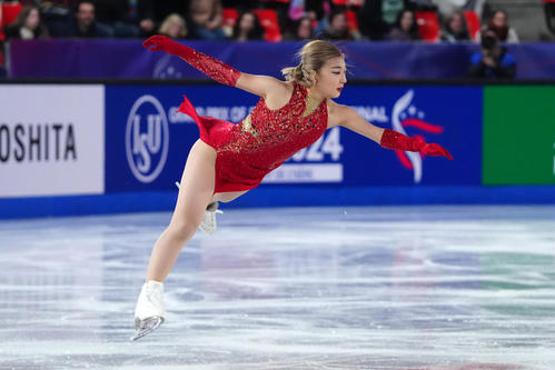 グランプリ(GP)ファイナル 女子SP 演技する坂本花織(撮影 パオロ・ヌッチ)