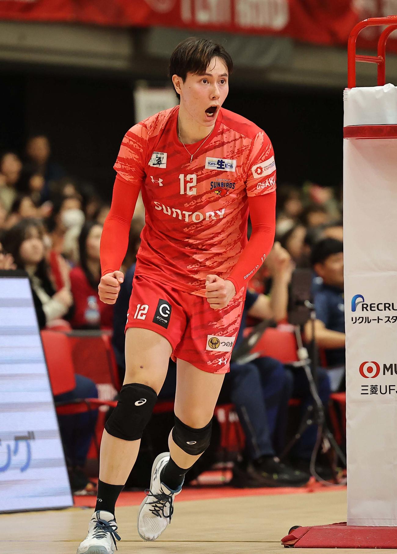 サントリー高橋藍（2024年11月29日撮影）