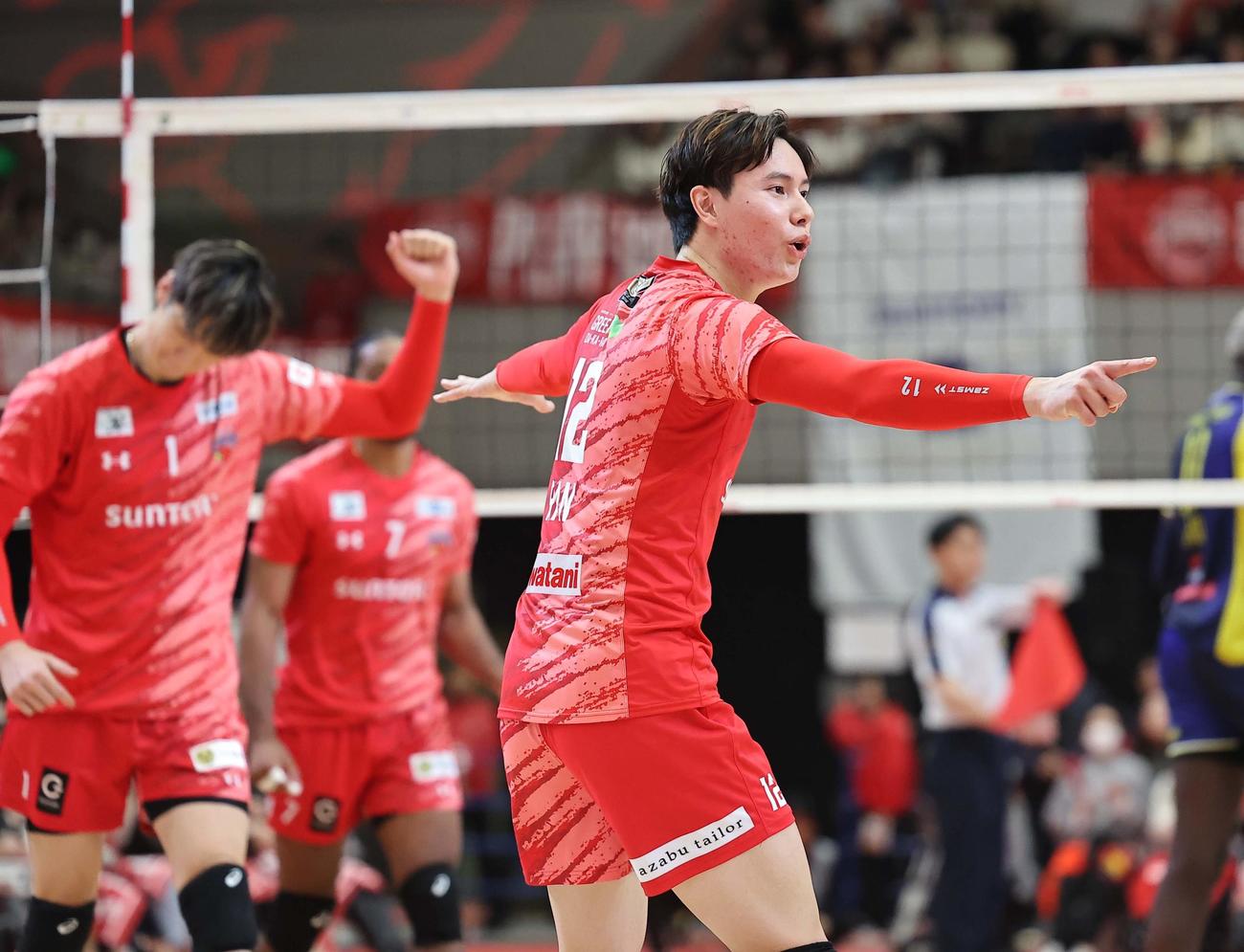 サントリー高橋藍（2024年11月29日撮影）
