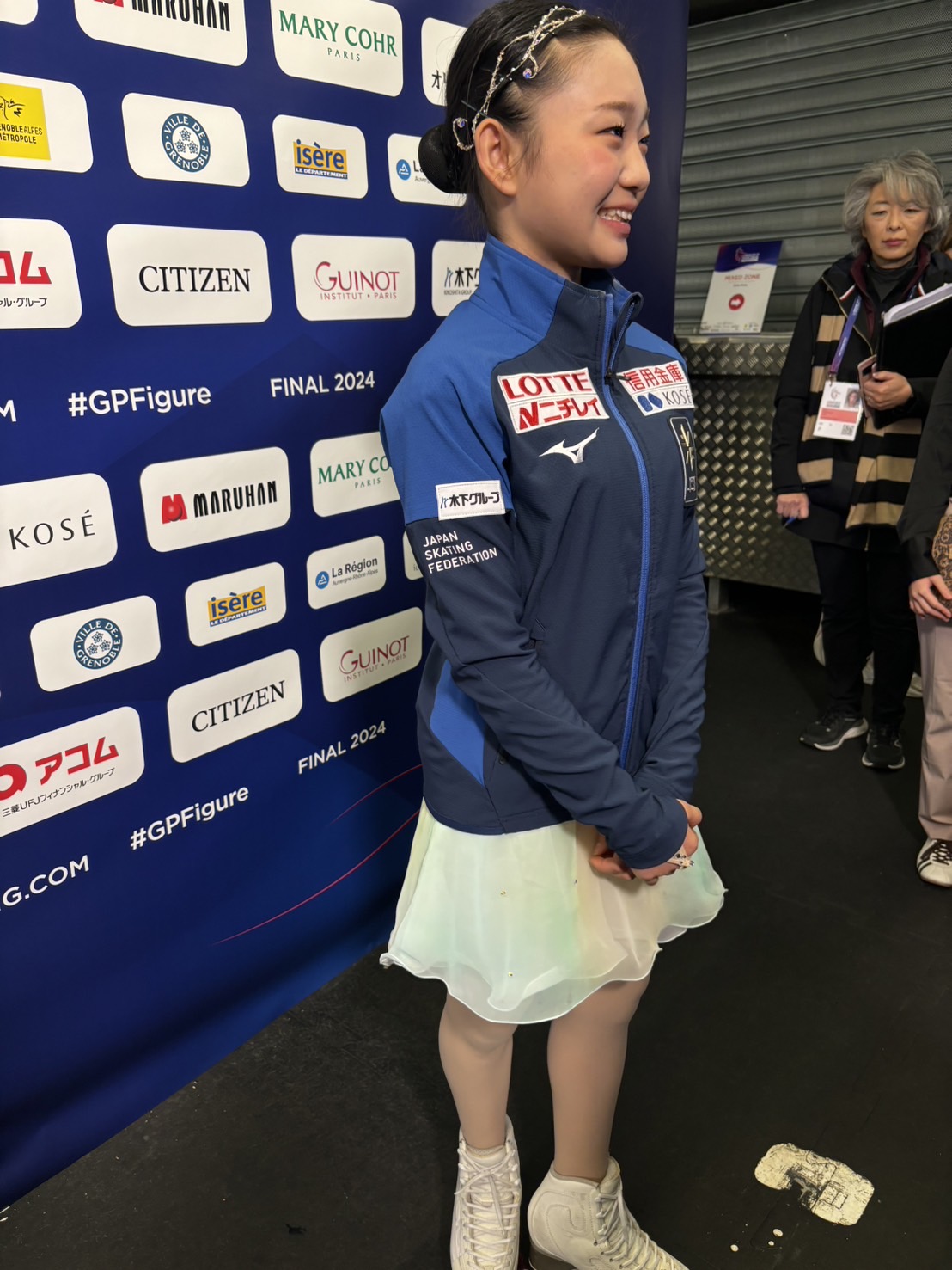 ジュニアGPファイナルの女子SPで2位につけた和田薫子（撮影・松本愛香）