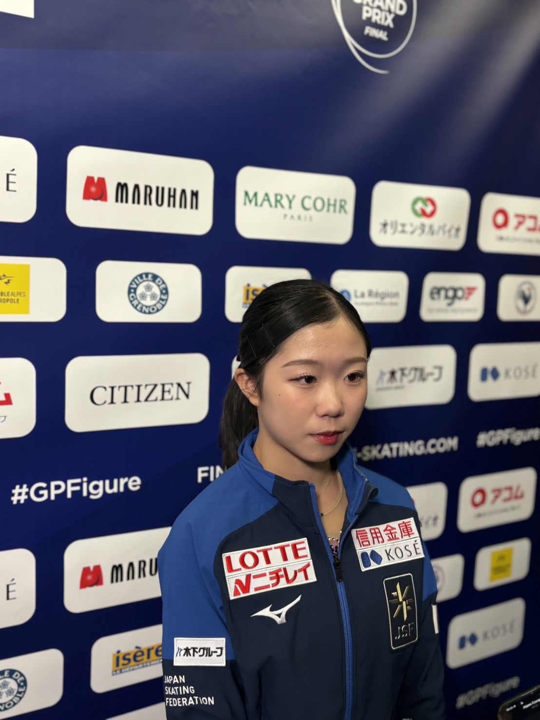 ジュニアGPファイナルの女子SPで3位につけた中井亜美（撮影・松本愛香）