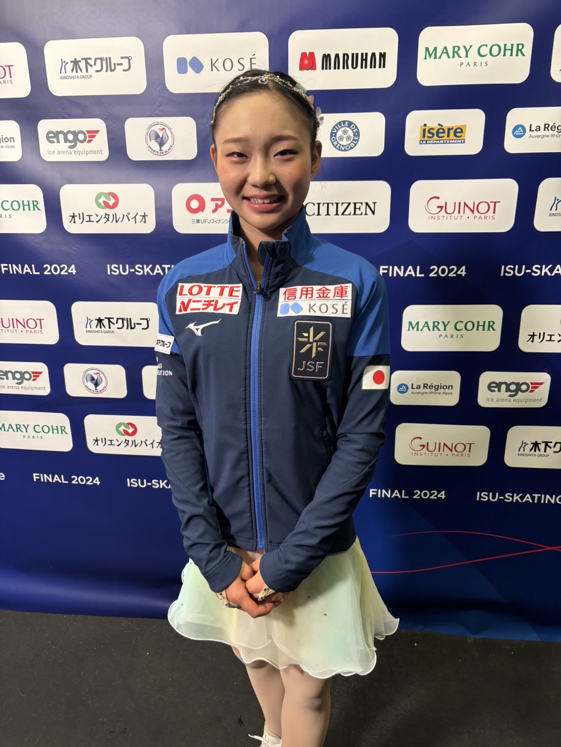 ジュニアGPファイナルの女子SPで2位につけた和田薫子（撮影・松本愛香）