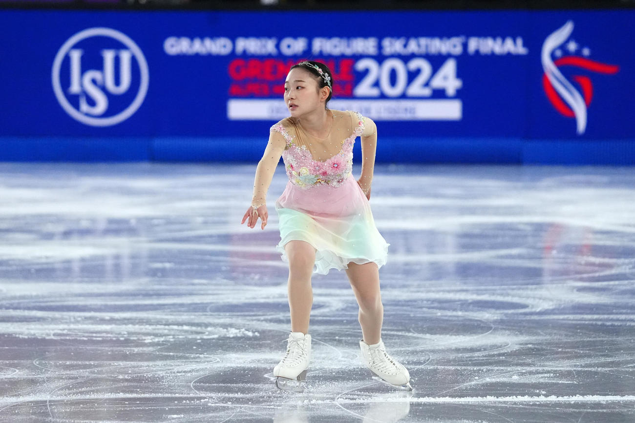 ジュニアGPファイナル　ジュニア女子SP演技する和田薫子（撮影　パオロ・ヌッチ）