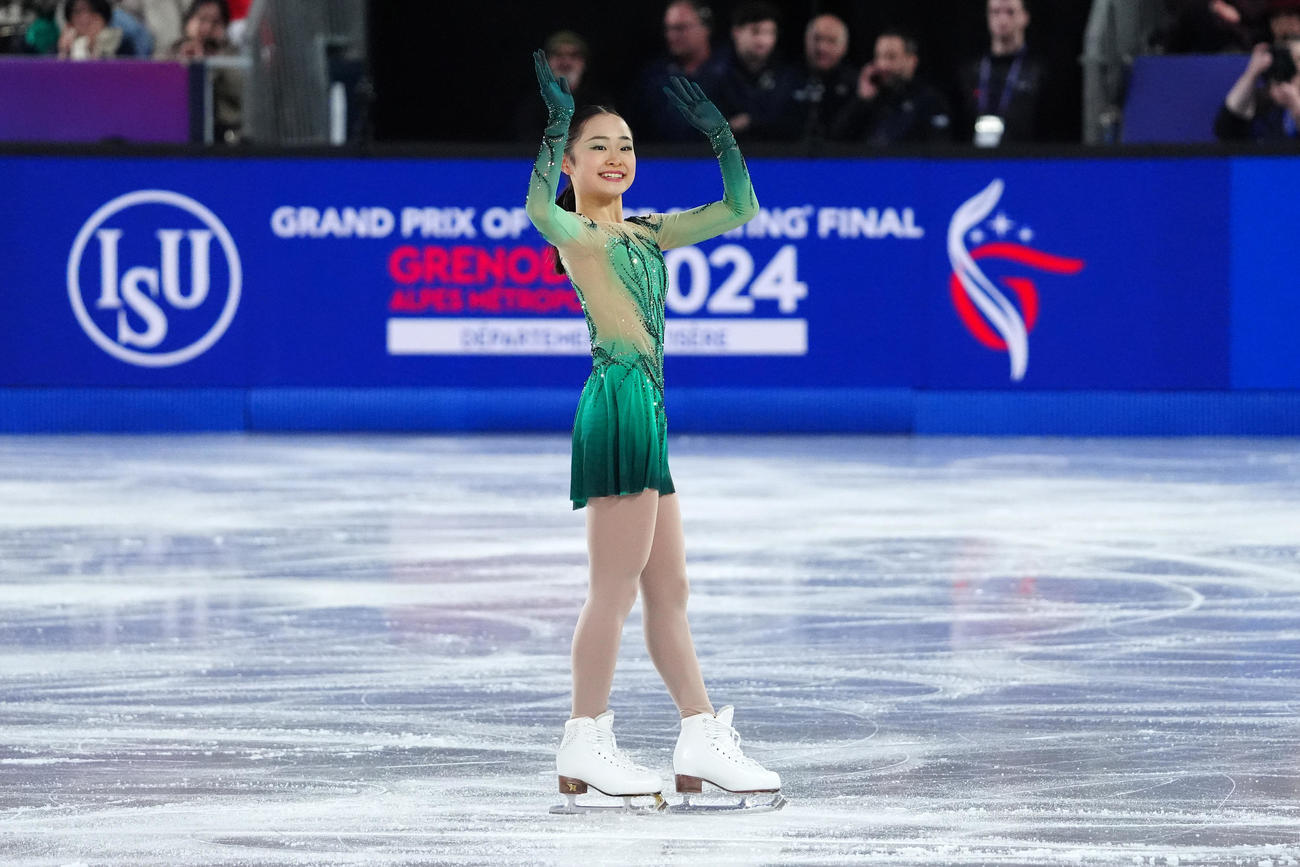 ジュニアGPファイナル　ジュニア女子SP演技する島田麻央（撮影　パオロ・ヌッチ）