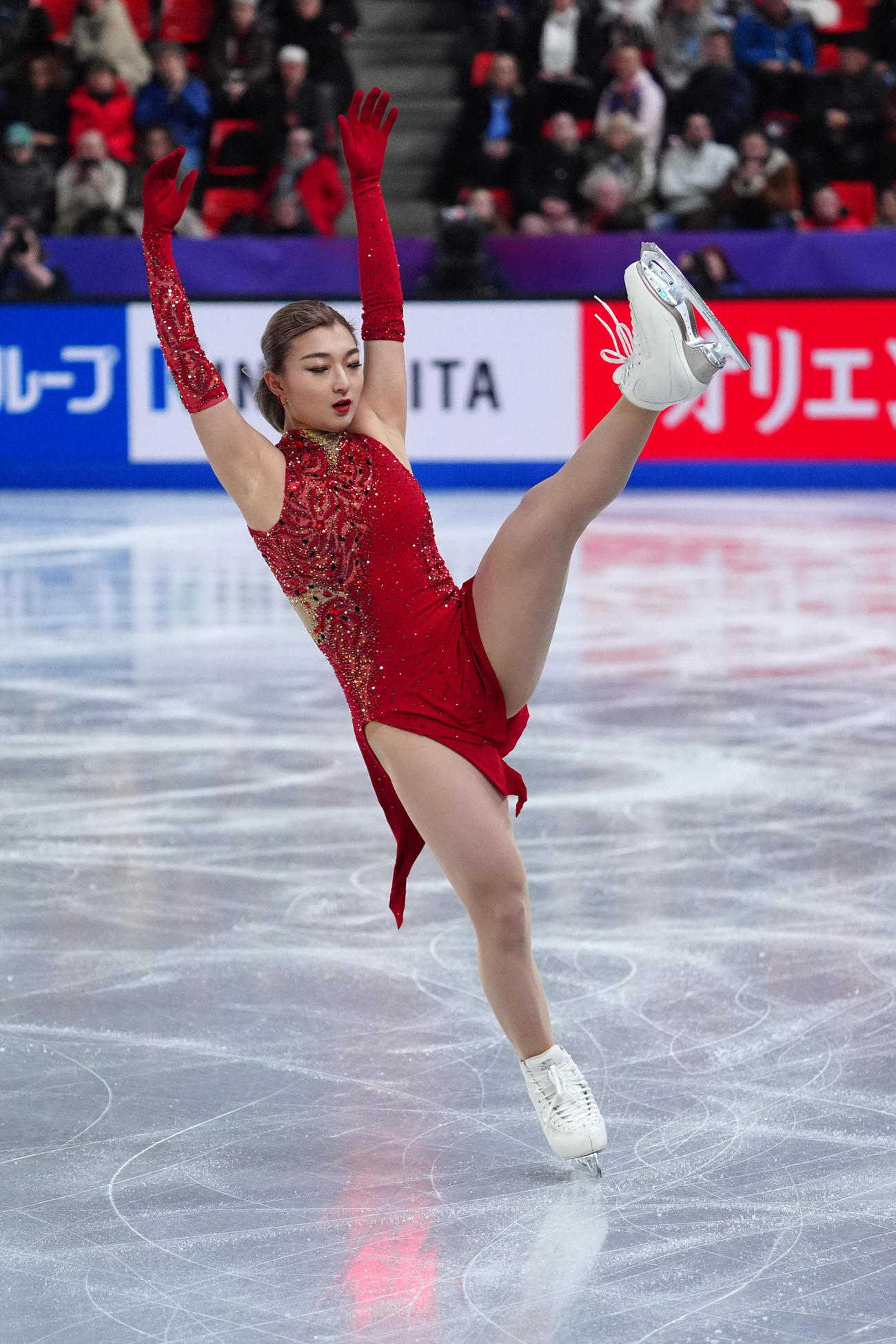 グランプリ（GP）ファイナル　女子SP　演技する坂本花織（撮影　パオロ・ヌッチ）