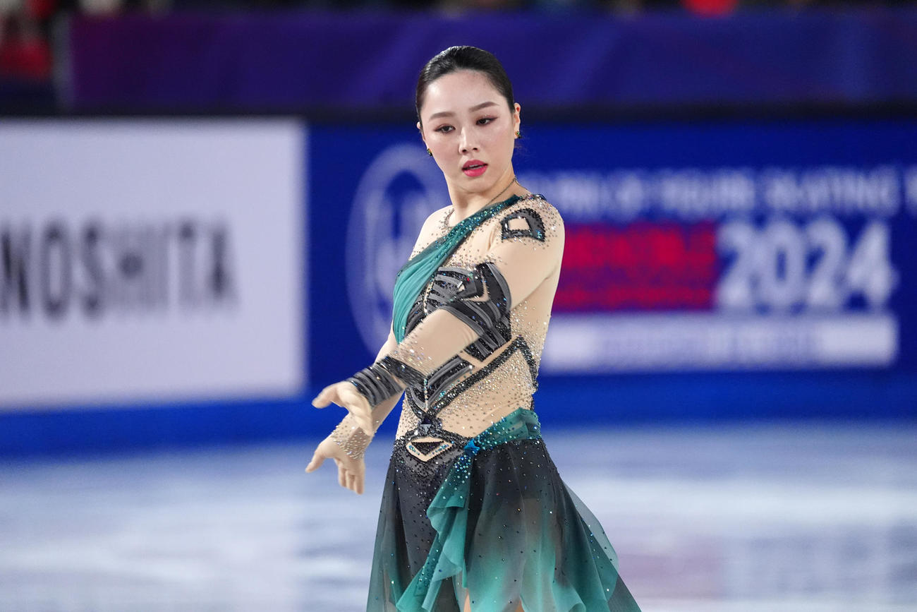 グランプリ（GP）ファイナル　女子SP　演技する樋口新葉（撮影　パオロ・ヌッチ）