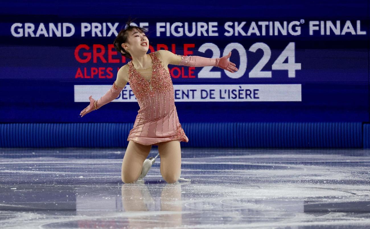 グランプリ（GP）ファイナル　女子SP　演技する松生理乃（撮影・ロイター）