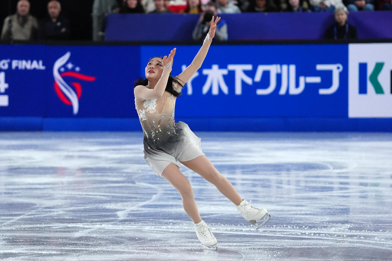 ジュニアGPファイナル　ジュニア女子フリー　演技する和田薫子（撮影　パオロ・ヌッチ）