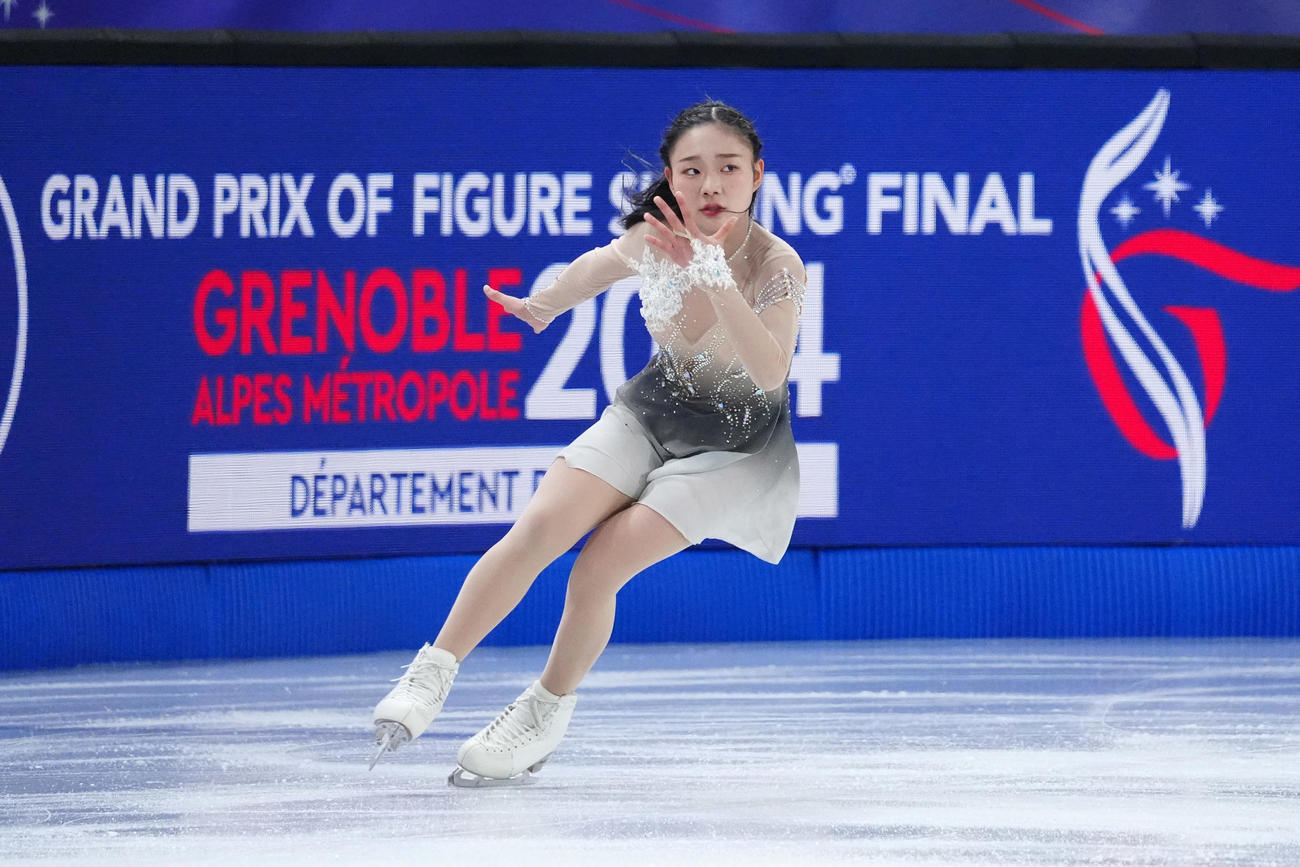 ジュニアGPファイナル　ジュニア女子フリー　演技する和田薫子（撮影　パオロ・ヌッチ）