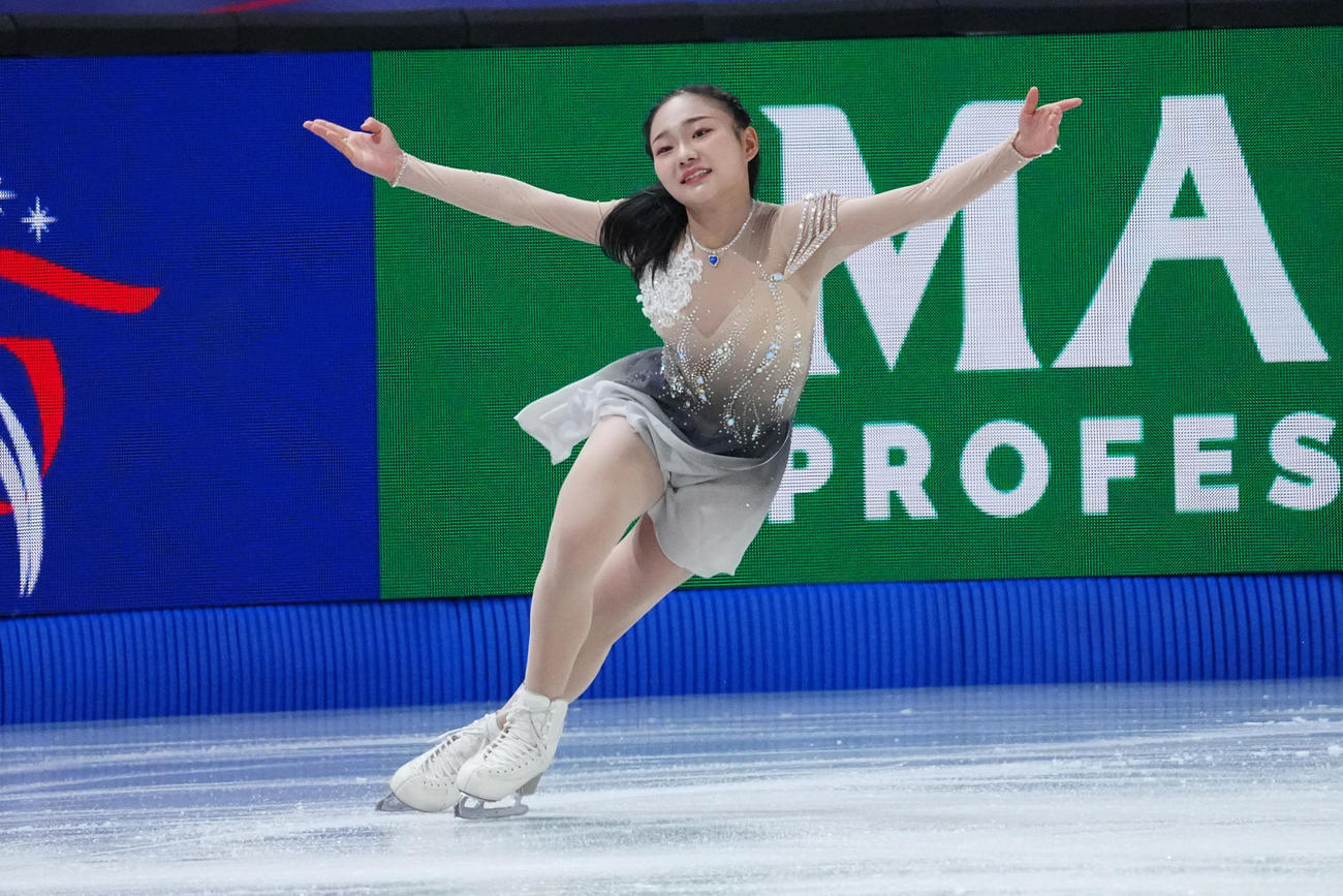 ジュニアGPファイナル　ジュニア女子フリー　演技する和田薫子（撮影　パオロ・ヌッチ）