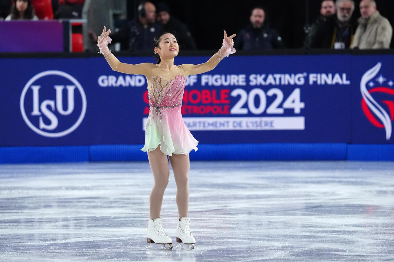 ジュニアGPファイナル　ジュニア女子フリー　演技する島田麻央（撮影　パオロ・ヌッチ）