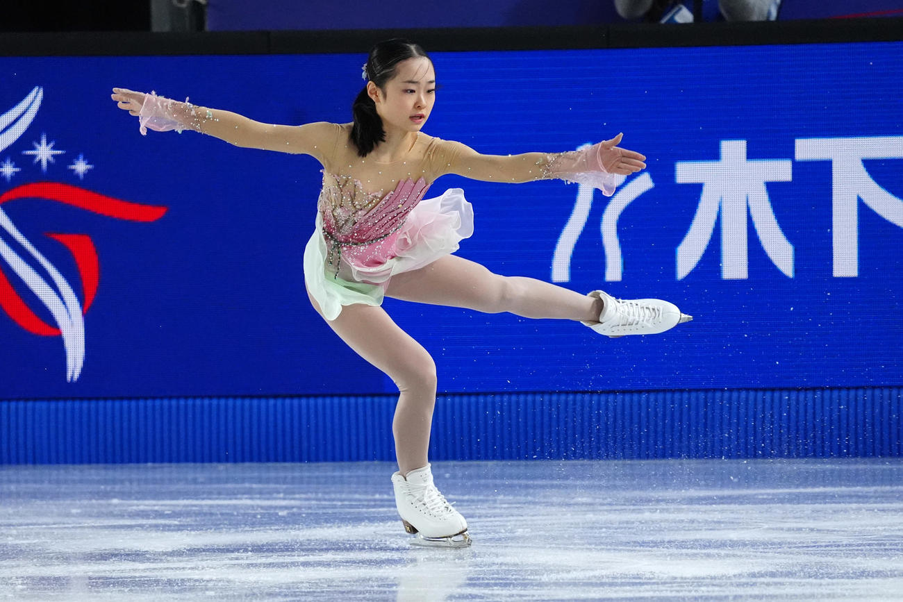 ジュニアGPファイナル　ジュニア女子フリー　演技する島田麻央（撮影　パオロ・ヌッチ）