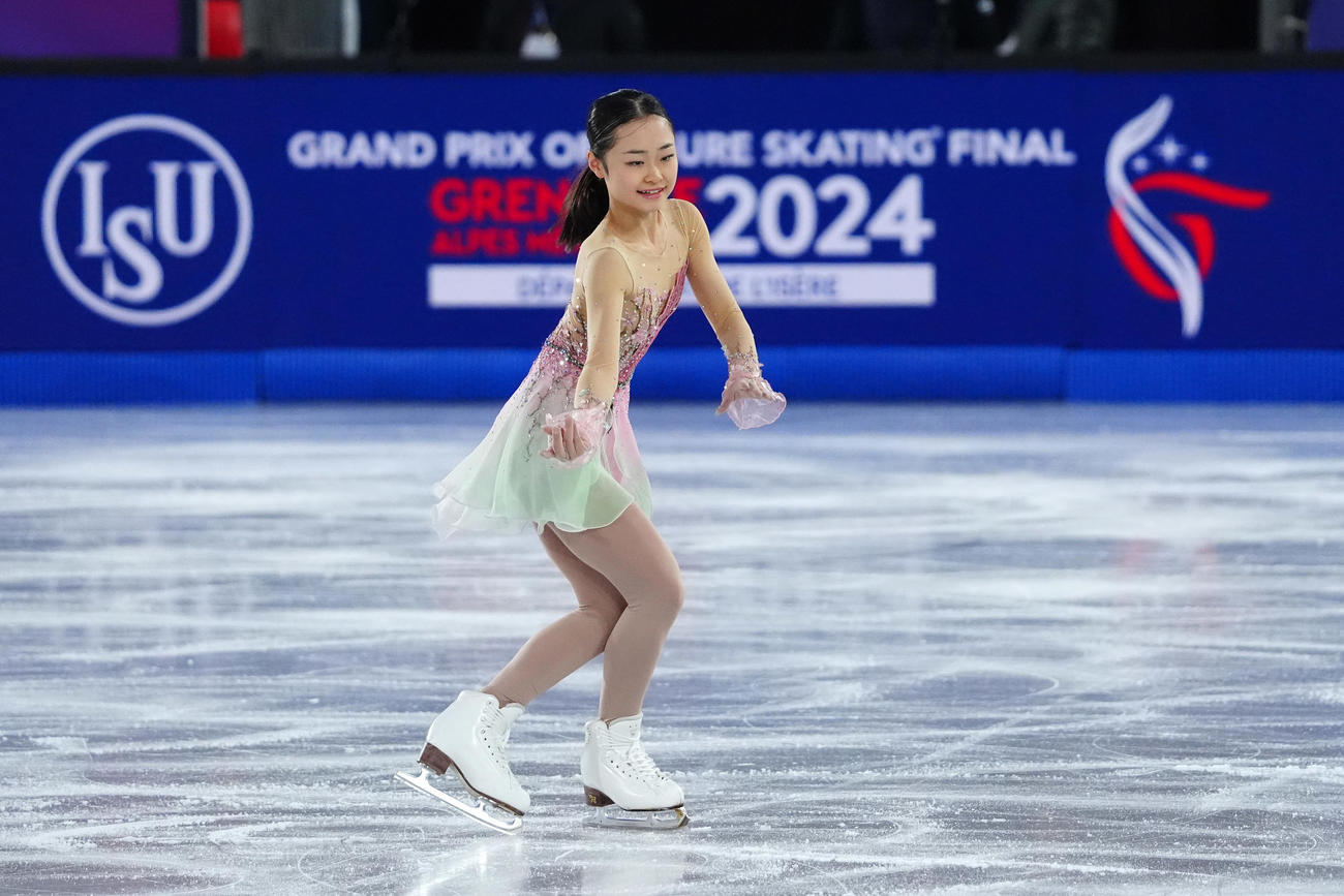 ジュニアGPファイナル　ジュニア女子フリー　演技する島田麻央（撮影　パオロ・ヌッチ）