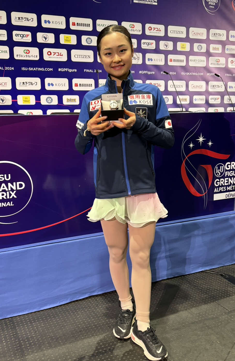 ジュニアGPファイナルの女子3連覇を飾った島田麻央（撮影・松本愛香）