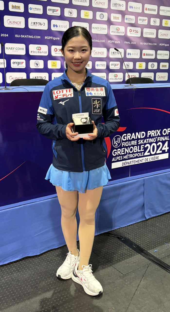 ジュニアGPファイナルで女子3位に入った中井亜美（撮影・松本愛香）