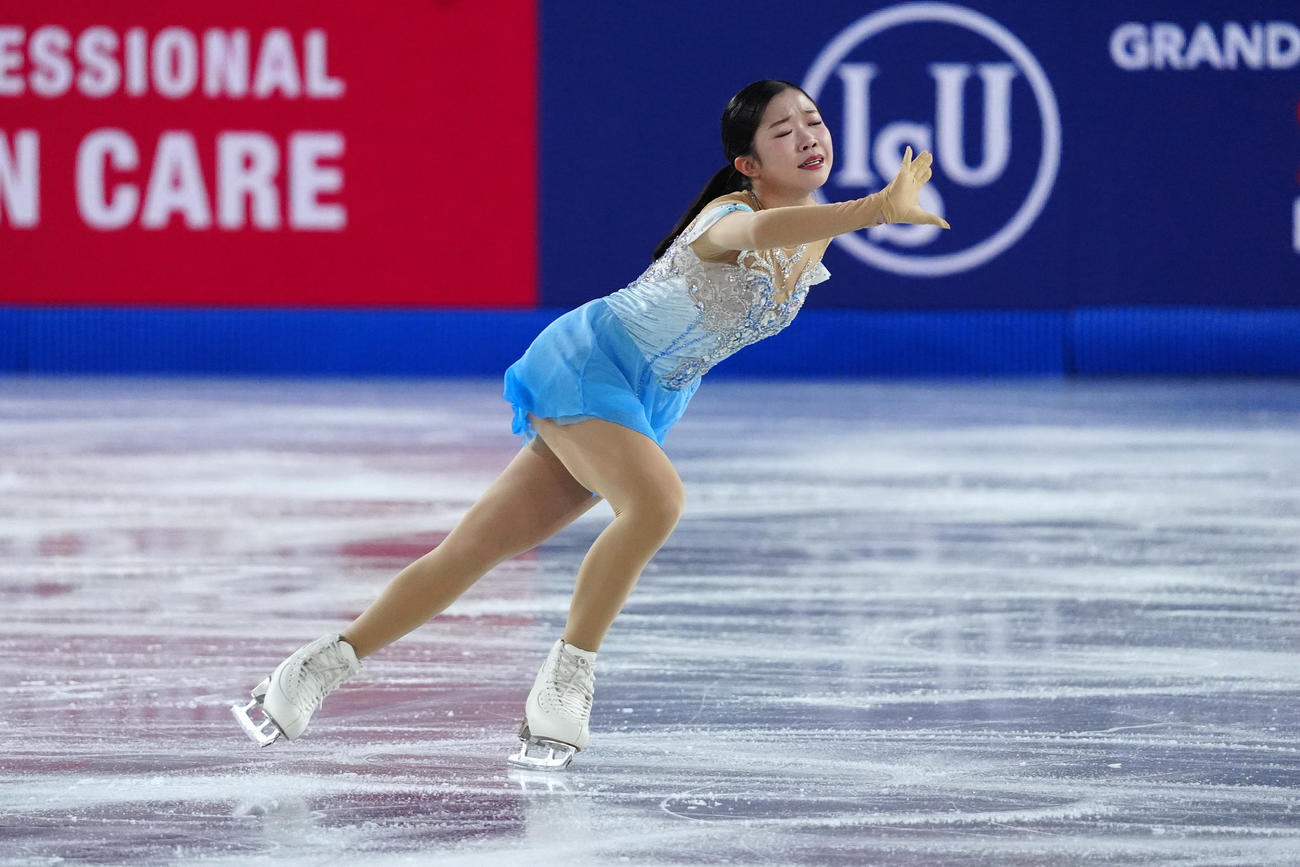 ジュニアGPファイナル　ジュニア女子フリー　演技する中井亜美（撮影　パオロ・ヌッチ）