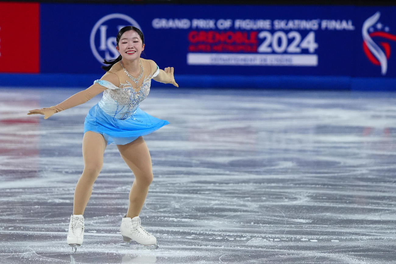 ジュニアGPファイナル　ジュニア女子フリー　演技する中井亜美（撮影　パオロ・ヌッチ）