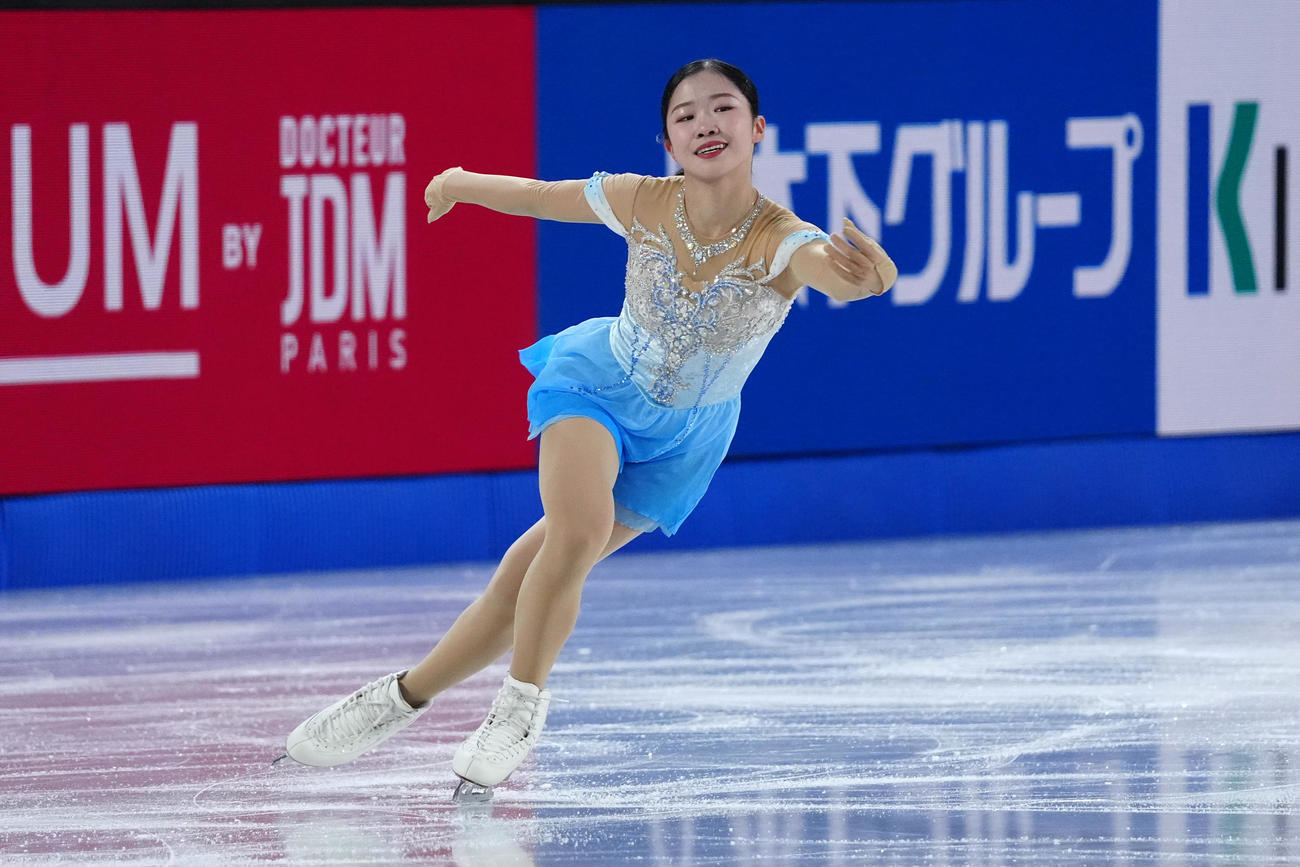 ジュニアGPファイナル　ジュニア女子フリー　演技する中井亜美（撮影　パオロ・ヌッチ）