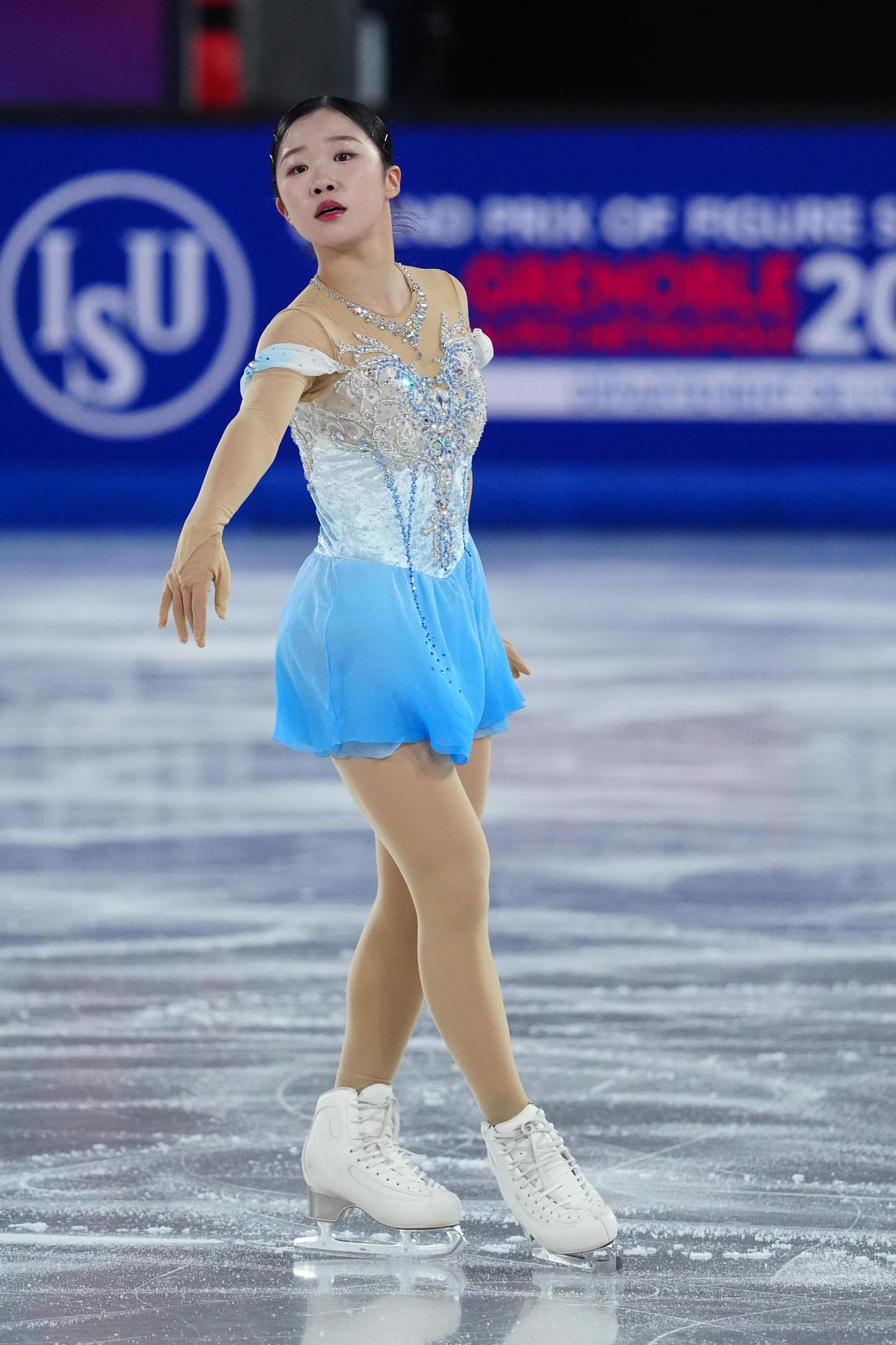ジュニアGPファイナル　ジュニア女子フリー　演技する中井亜美（撮影　パオロ・ヌッチ）