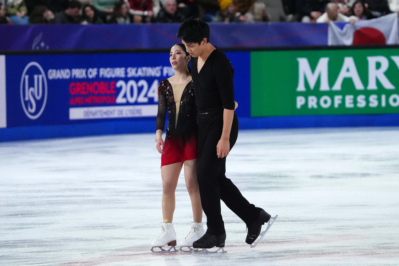 GPファイナル　ペア・フリー　演技する三浦璃来＆木原龍一組（撮影　パオロ・ヌッチ）