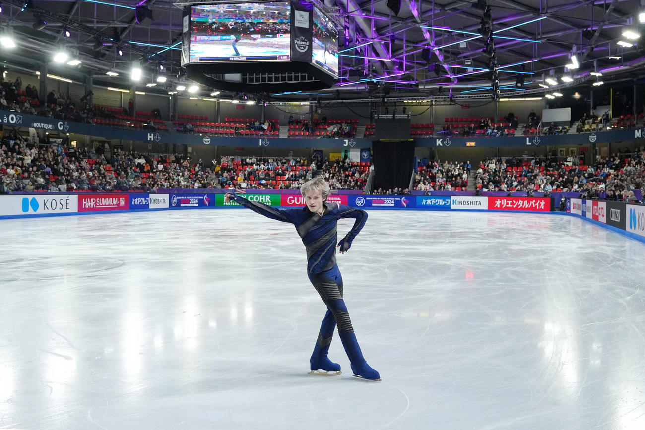GPファイナル　男子SP　演技するイリア・マリニン（撮影　パオロ・ヌッチ）
