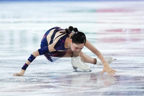 ISUグランプリファイナル 女子フリーで演技する吉田陽菜(撮影・パオロ ヌッチ)