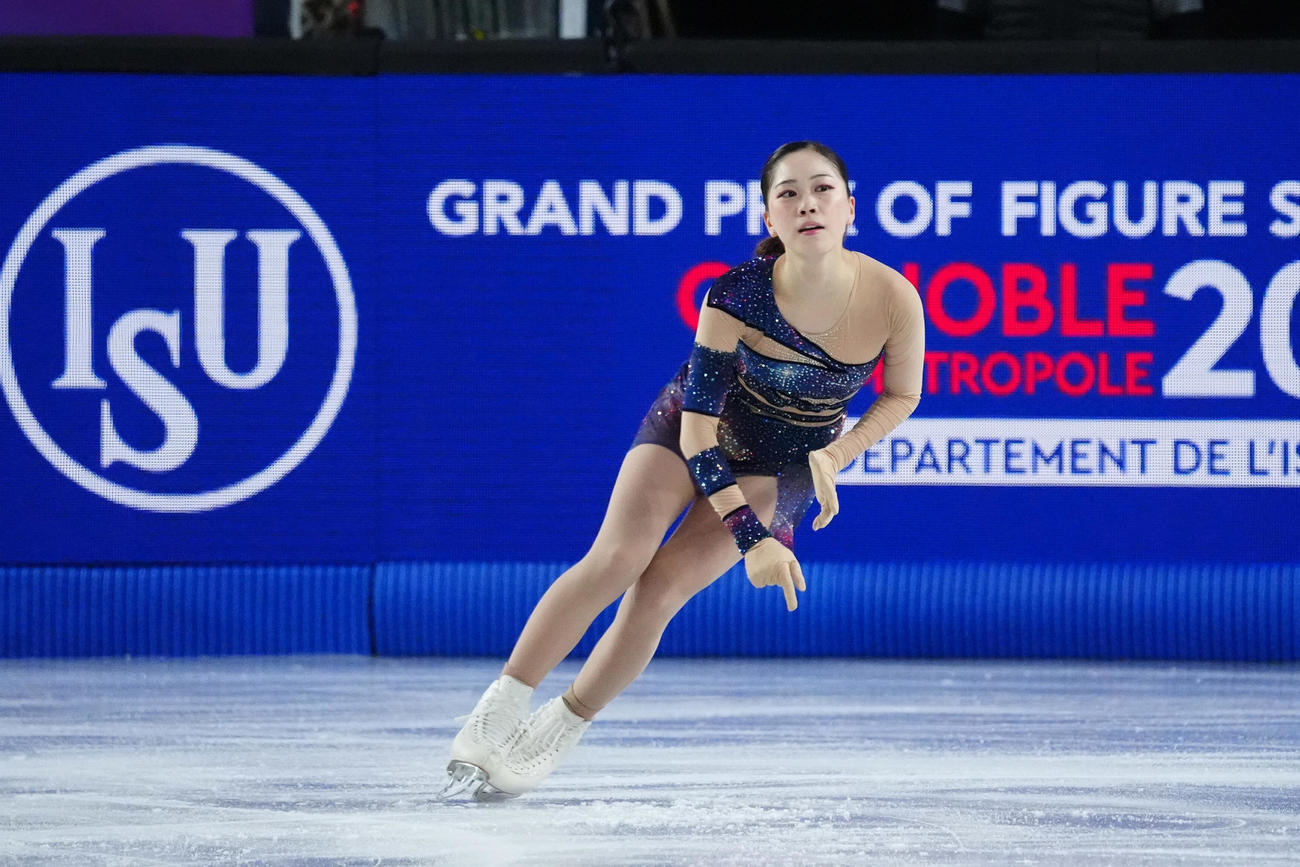 ISUグランプリファイナル　女子フリーで演技する吉田陽菜（撮影・パオロ　ヌッチ）