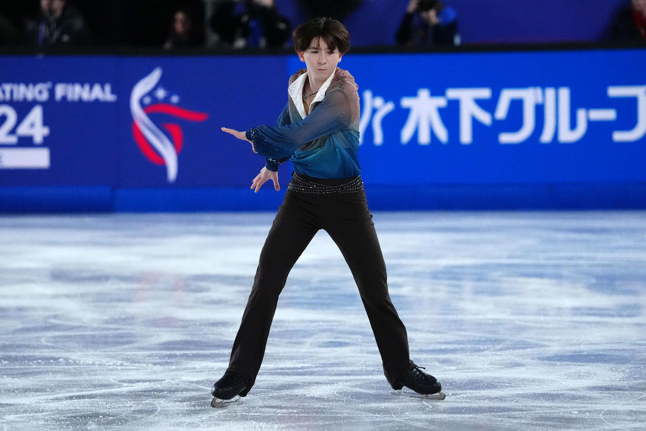 ジュニア男子フリーの演技を披露する中田（撮影・パオロ　ヌッチ）