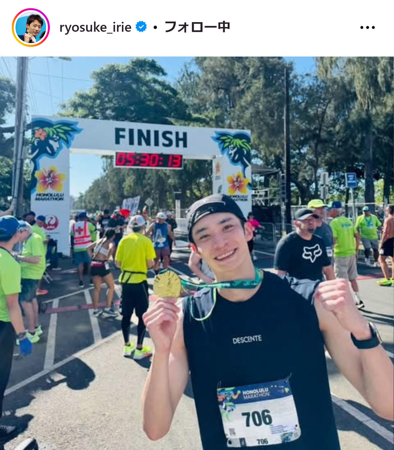 入江陵介氏のインスタグラムから