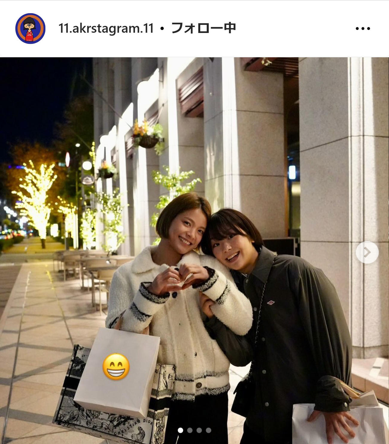 藤波朱理のインスタグラムから