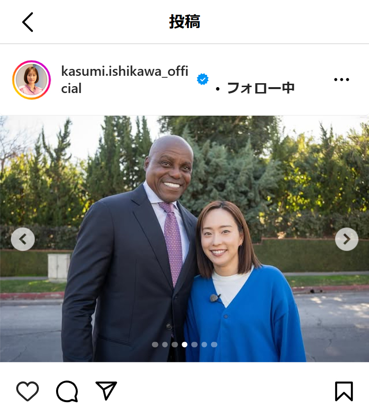 石川佳純さんのインスタグラムから